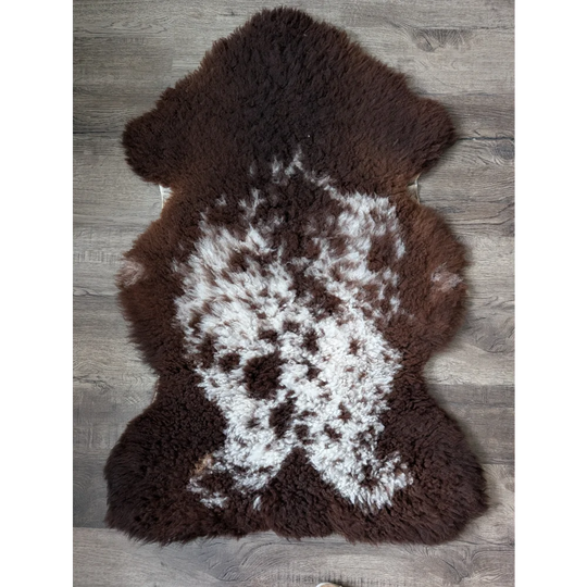 43x26.5 oeko tex sheepskin fluffy cloud rug in natural colours