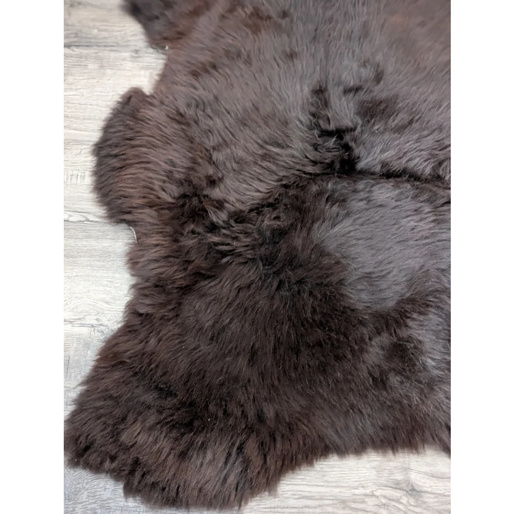 Gorgeous fluffy 44’’ x 31’’ rare British sheepskin rug with soft dense fur