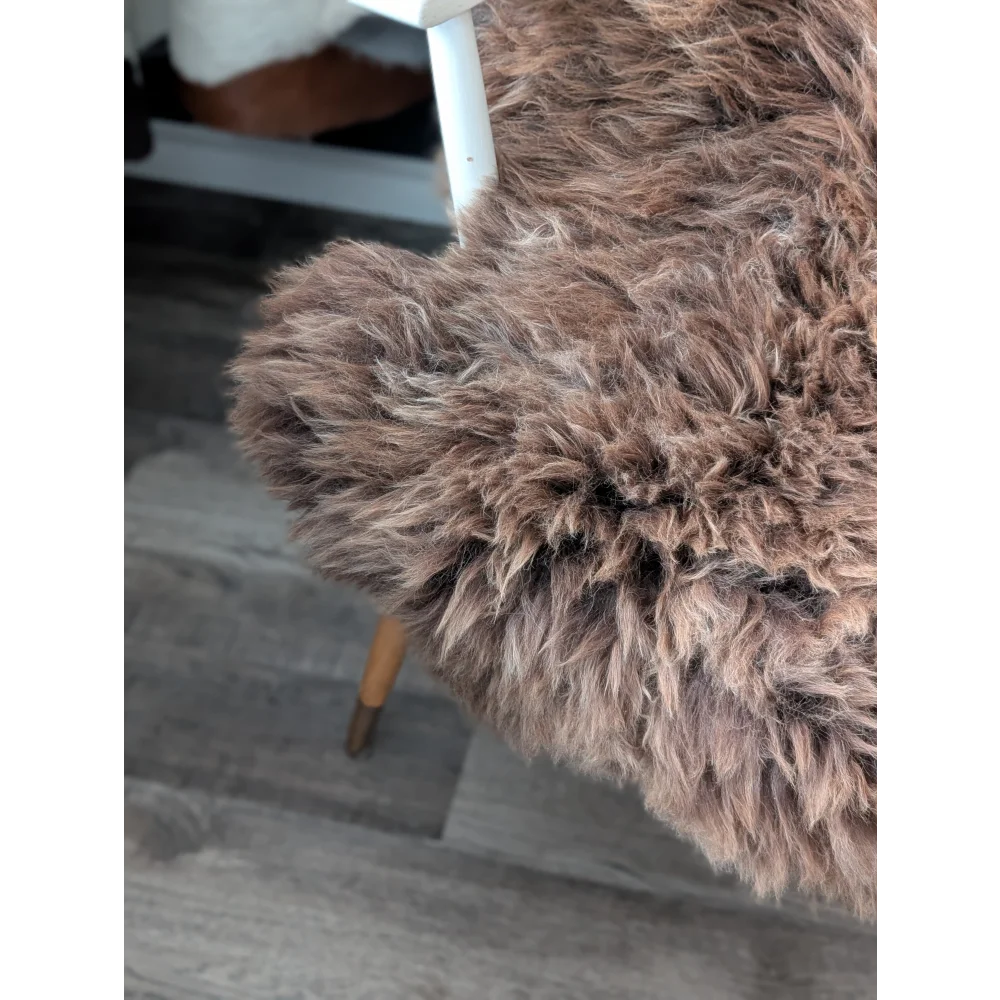 Gorgeous fluffy 45x27 British sheepskin chair cover