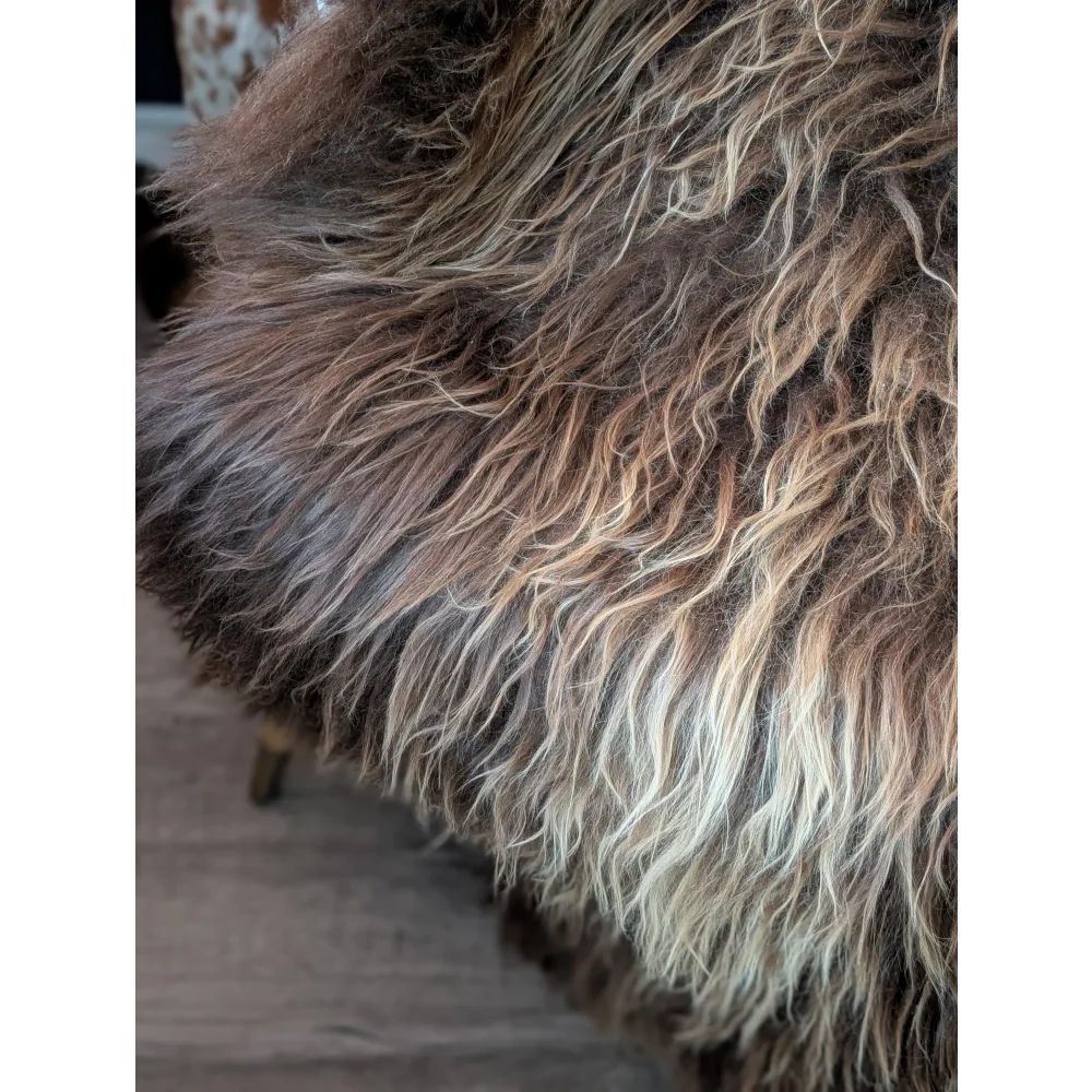 SPT10❤️53" x 34" Peau de mouton islandaise douce et impaire