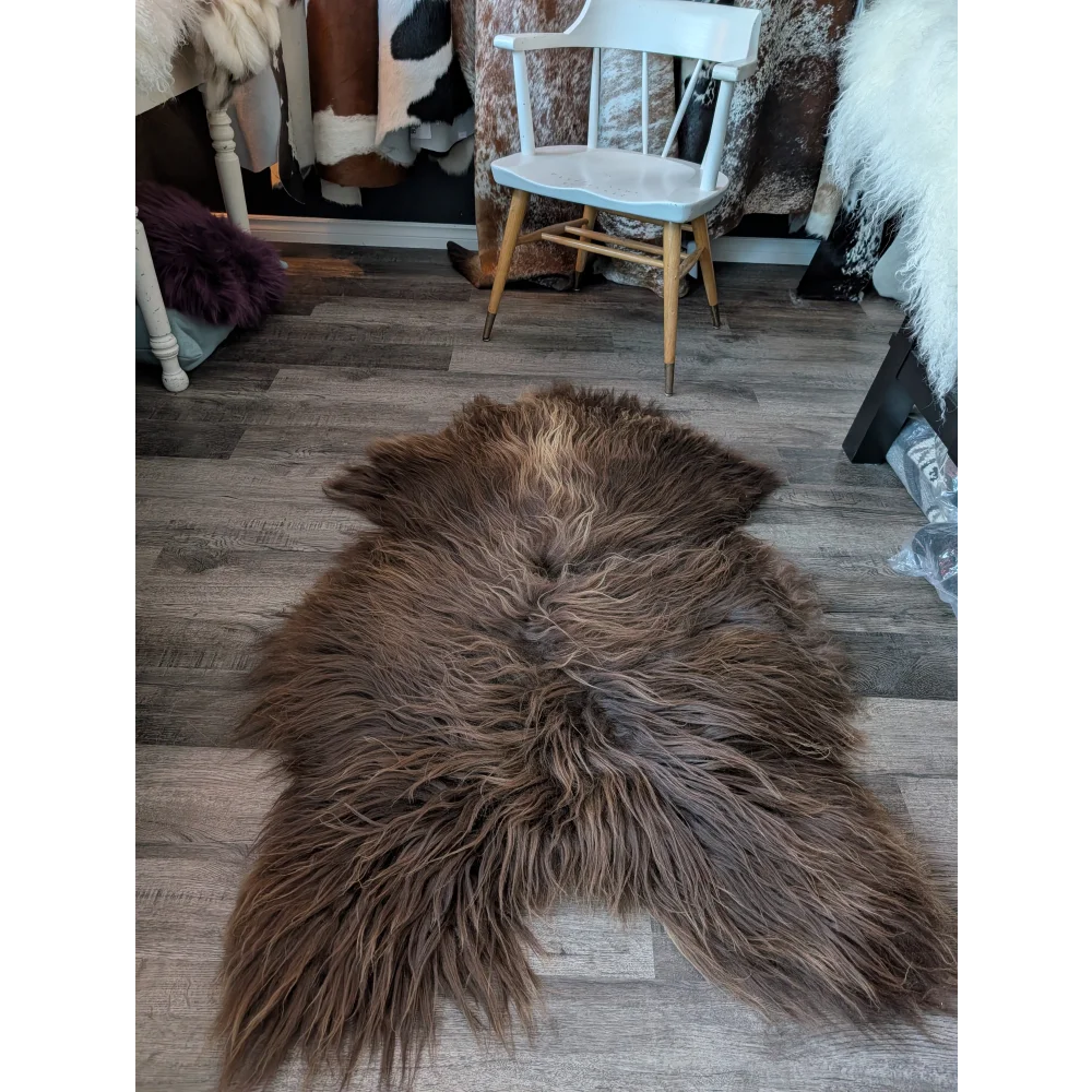SPT10❤️53" x 34" Peau de mouton islandaise douce et impaire