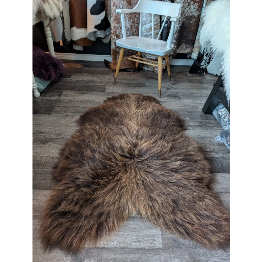 SPT10❤️53" x 34" Peau de mouton islandaise douce et impaire