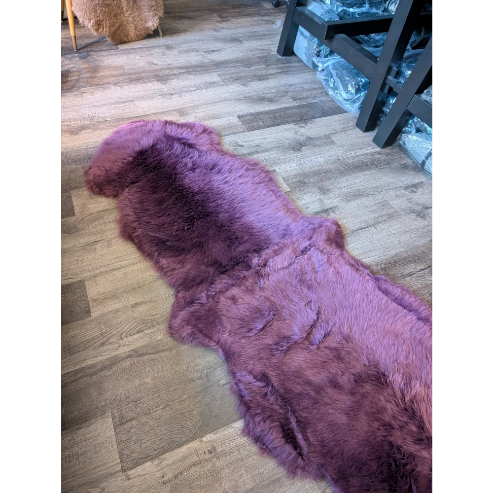 Plush lavender faux fur throw like gorgeous merino sheepskins