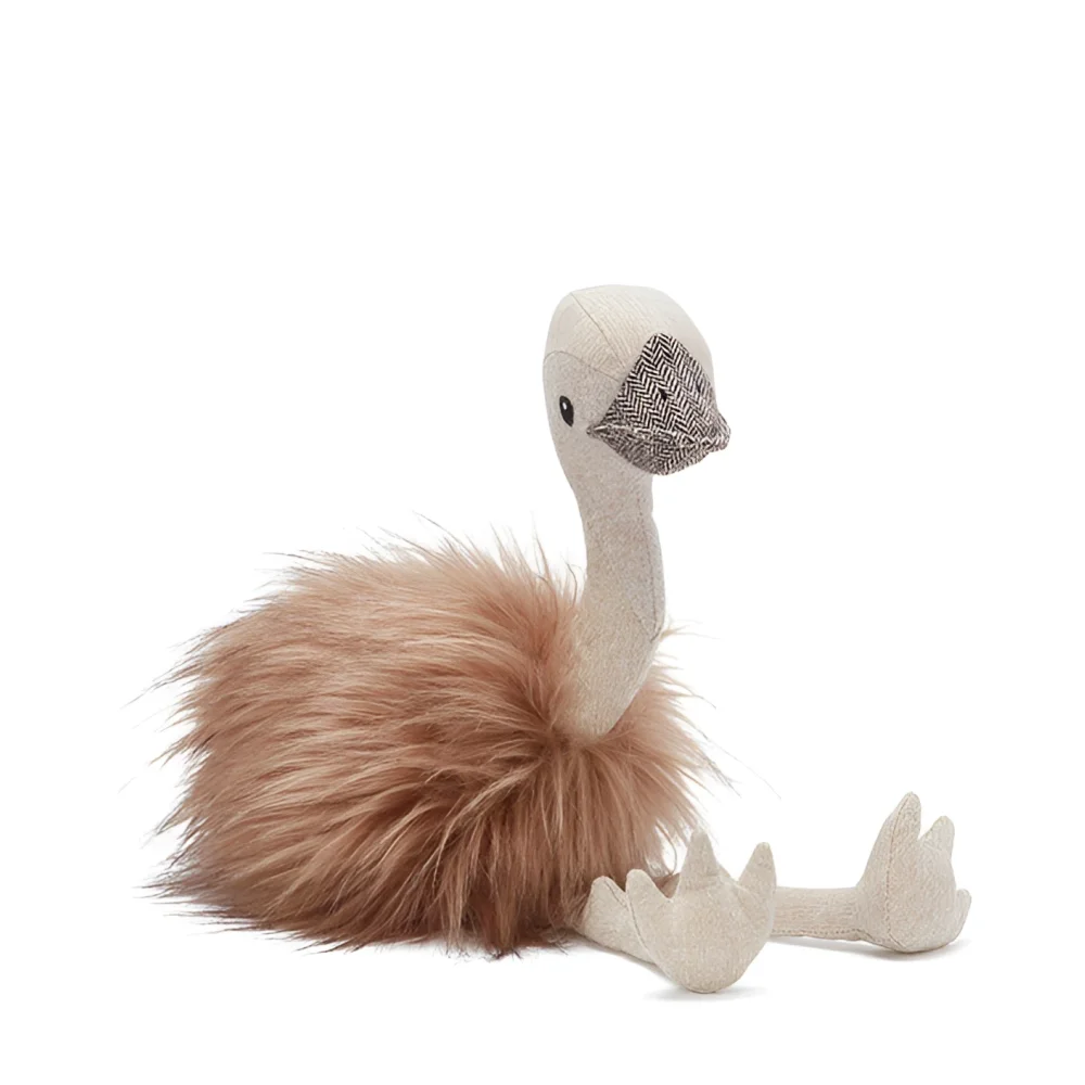 Angus Oliver Eddie the Emu plush toy with soft sheepskin fur
