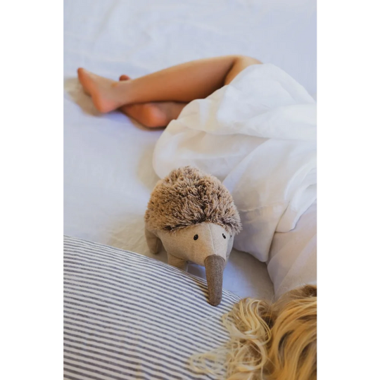 Fuzzy brown and beige plush echidna toy elliot the echidna with textured snout by angus oliver canada perfect near sheepskin rugs