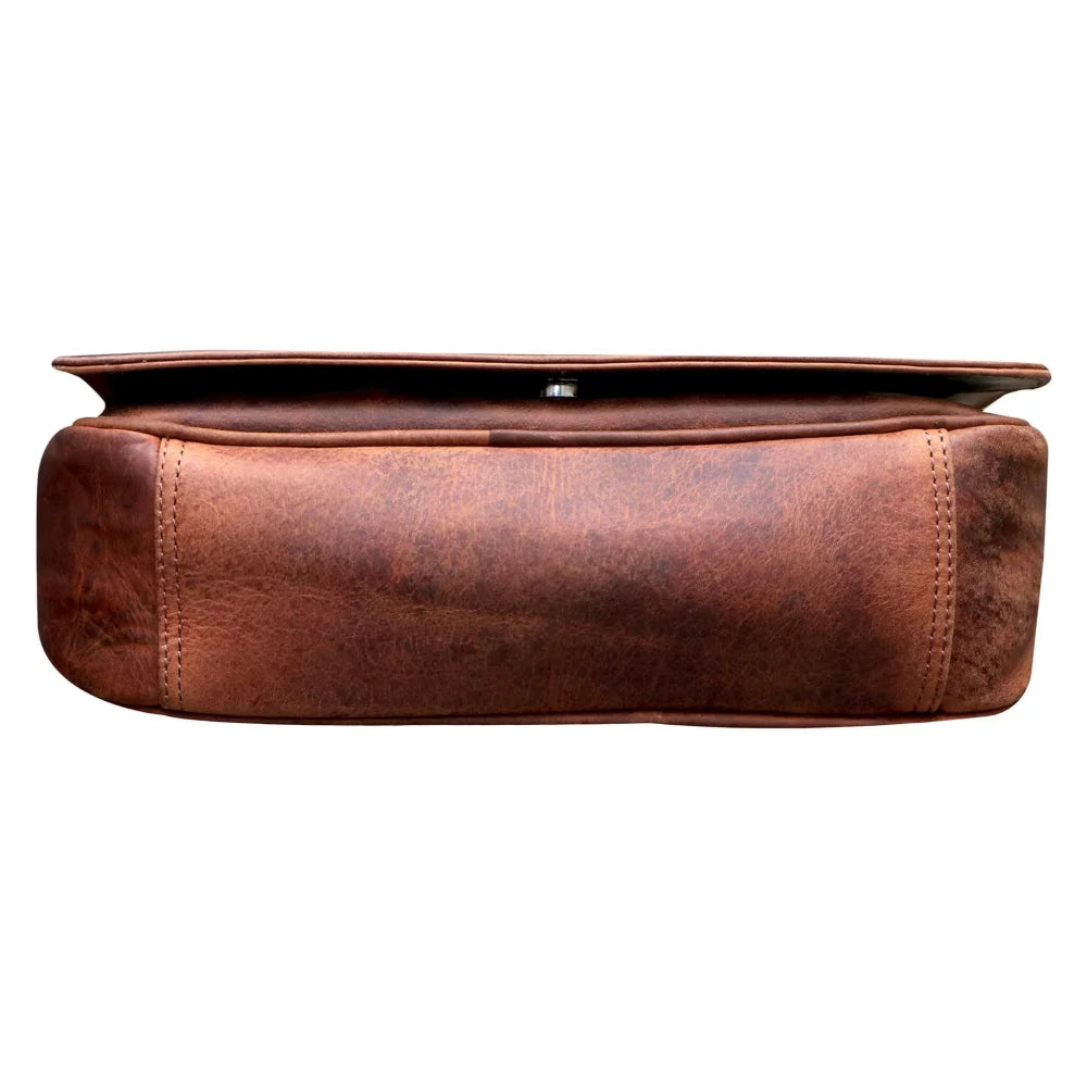 Ema leather bag womens rich brown leather shoulder bag
