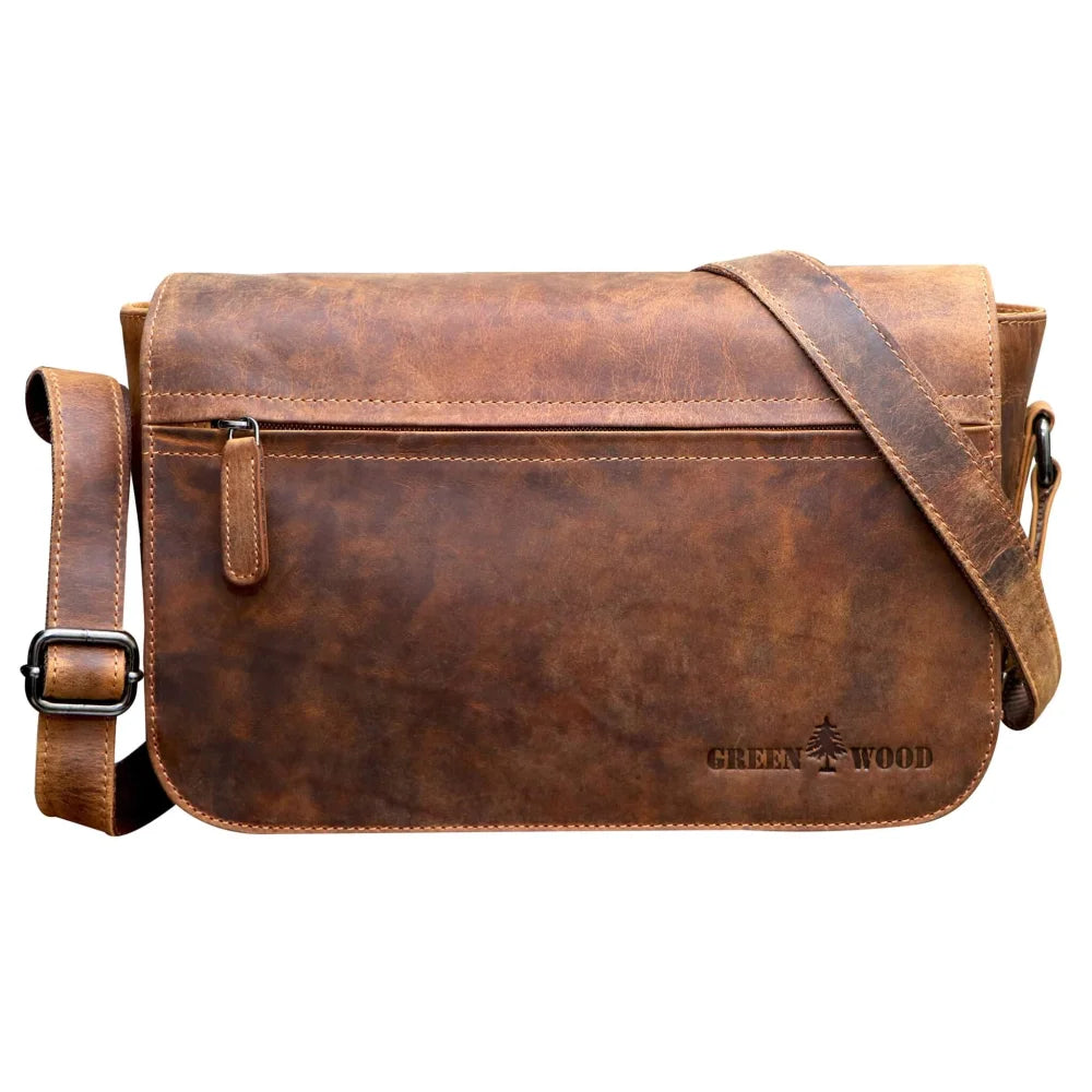 Ema leather bag womens brown leather shoulder bag distressed finish