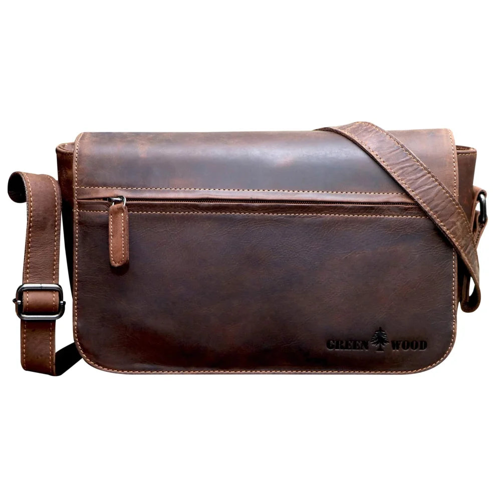 Ema leather bag womens brown leather shoulder bag with distressed finish