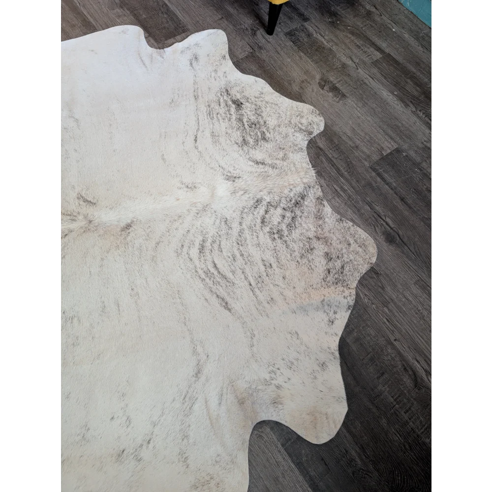 Large cowhide rug es24 with a beautiful soft textured natural white and gray cowhide perfect for cozy spaces
