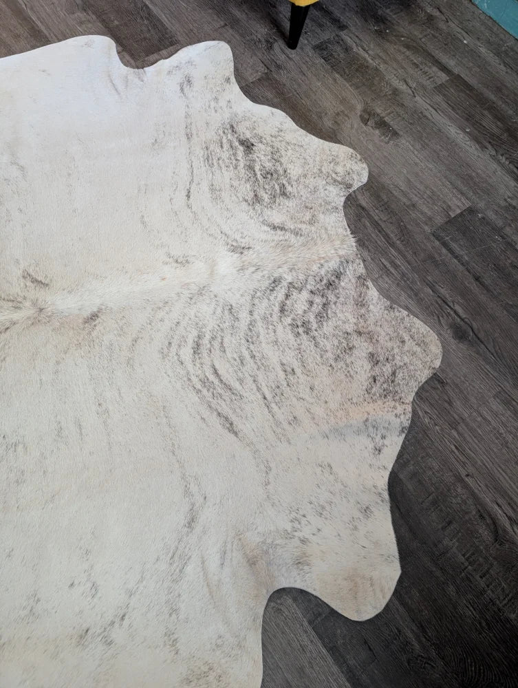 Large cowhide rug es24 with a beautiful soft textured natural white and gray cowhide perfect for cozy spaces