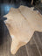 Natural tan large cowhide rug es717 with soft fuzzy texture and unique irregular edges perfect for home decor