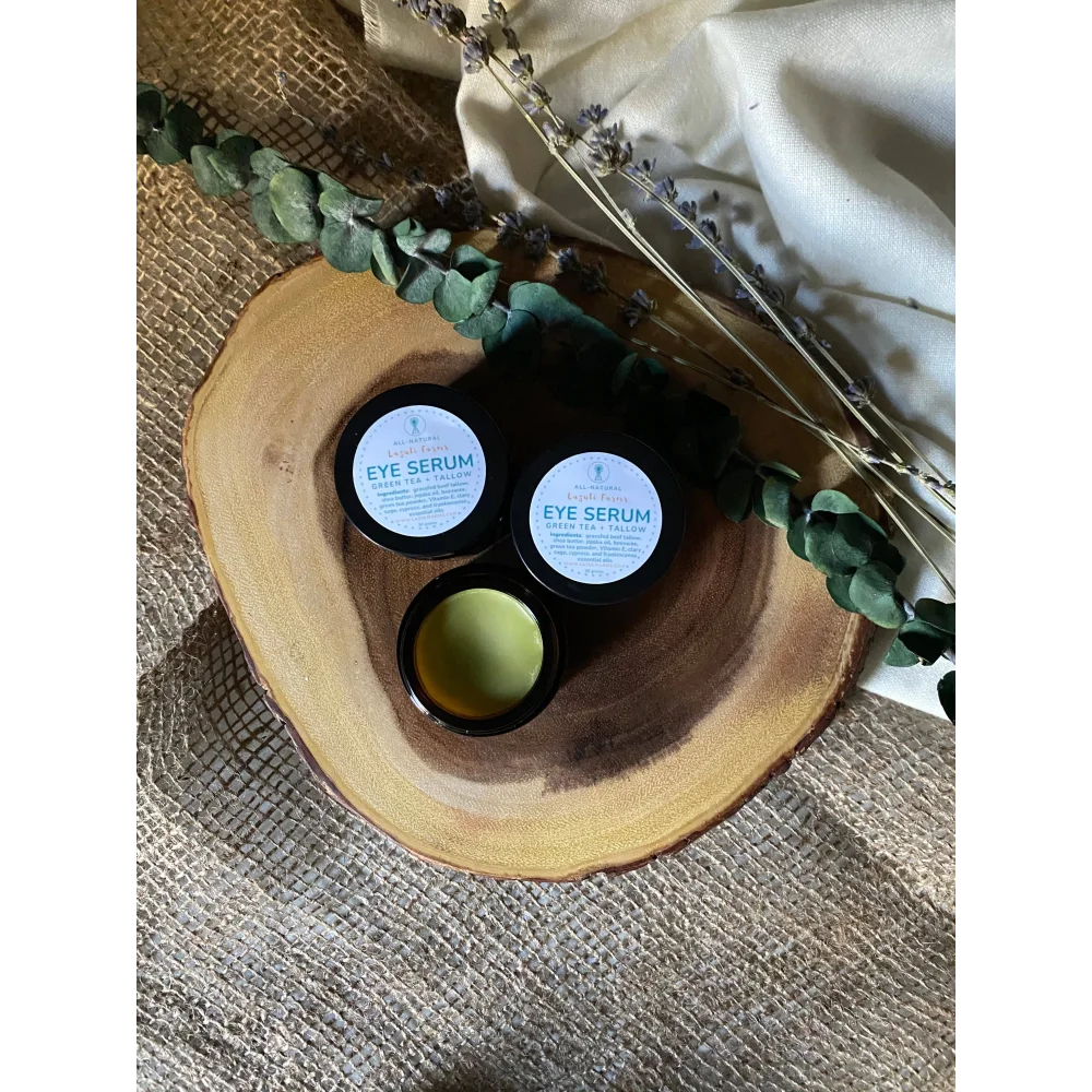 Eye Serum with Green Tea | Tallow + Beeswax | Cream for under eye circles, bags, and eye wrinkles