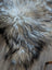A plush fall#1 60 x 35 massive icelandic sheepskin rug with long wool icelandic cream gray and black fur texture