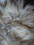 A plush fall2 58 x 30 icelandic sheepskin rug with natural grey and creamy white long wool icelandic texture