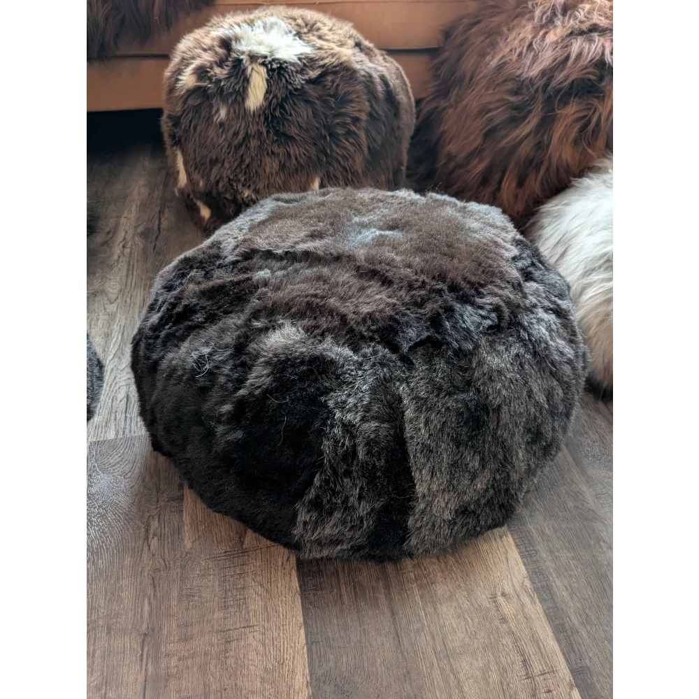 Floor Pouf❤️Shorn Icelandic In Wolf