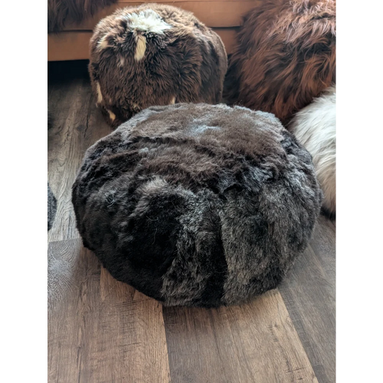 Floor Pouf❤️Shorn Icelandic In Wolf