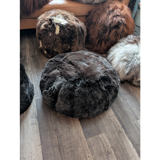 Floor Pouf❤️Shorn Icelandic In Wolf