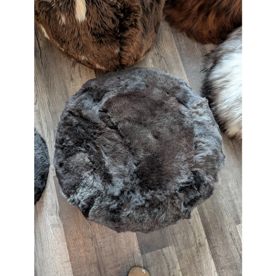 Floor Pouf❤️Shorn Icelandic In Wolf