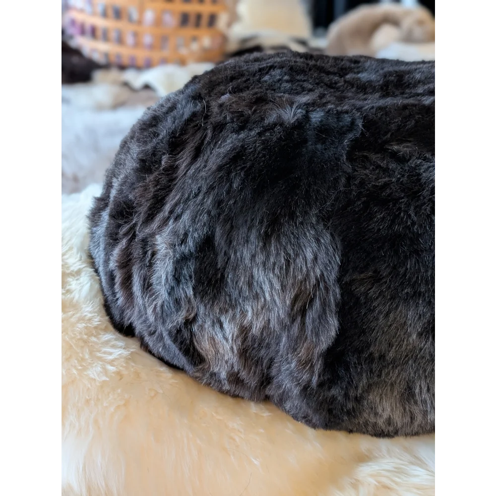 Floor Pouf❤️Shorn Icelandic In Wolf