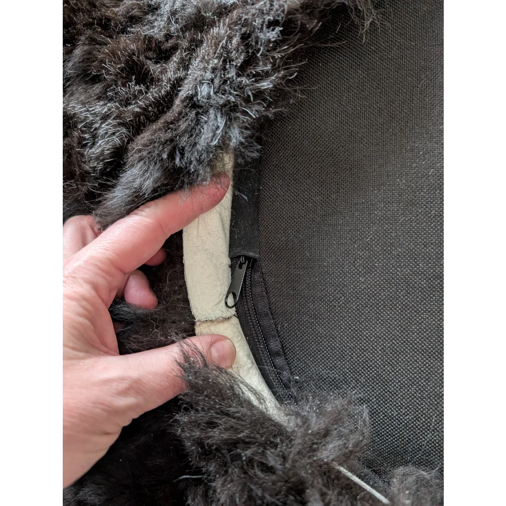 Floor Pouf❤️Shorn Icelandic In Wolf