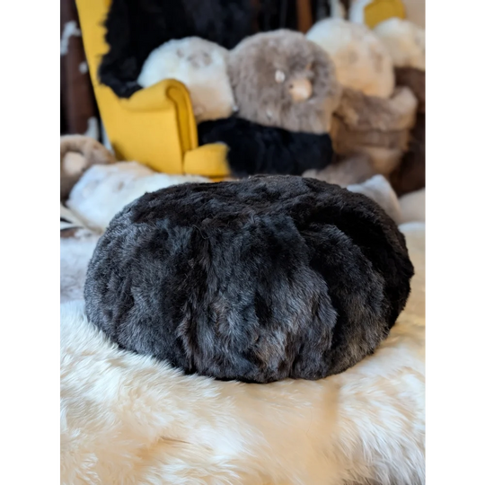 Floor Pouf❤️Shorn Icelandic In Wolf