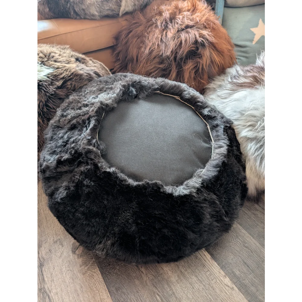 Floor Pouf❤️Shorn Icelandic In Wolf