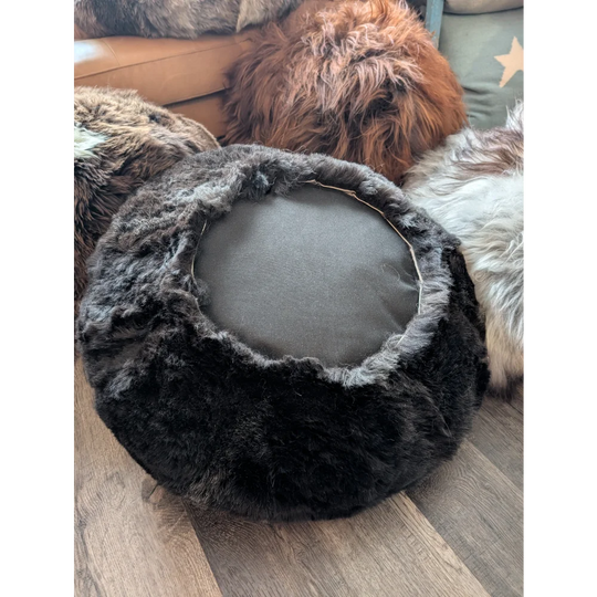 Floor Pouf❤️Shorn Icelandic In Wolf