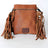 Tan LC-ADBGS153 Chaps Blake leather crossbody bag with fringes zipper Canada