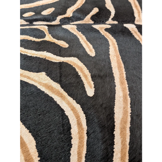 Black and tan zebra print faux fur throw blanket from angus oliver large cowhide with unique characteristics