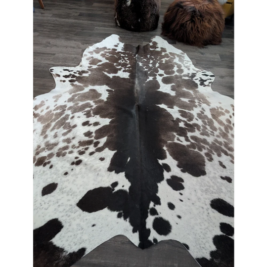 A gorgeous extra large cowhide rug greymix