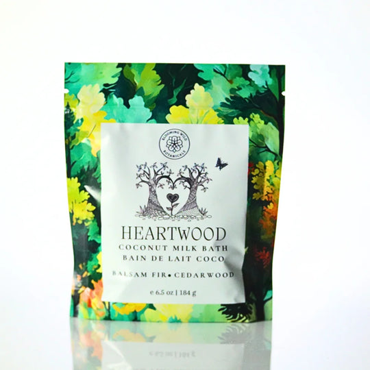 Heartwood coconut milk bath bar with fir, cedar, orange scents, 6.5 oz