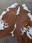 Hello1 large brown and white cowhide rug with unique irregular patches perfect for beautiful rugs in any room