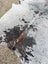 Hello11 large cowhide rug in gray and black with beautiful rugs and unique characteristics for any room