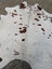 Large cowhide rug hello12 104 x 96 with beautiful white and brown spotted unique characteristics
