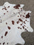 Hello12 large cowhide rug with beautiful white and brown spotted natural fur texture and unique characteristics