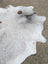 Hello14 extra large white and gray cowhide rug with natural edges featuring unique characteristics for beautiful rugs