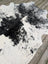 Hello6 large black and white cowhide rug with natural irregular edge featuring unique characteristics and beautiful rugs style