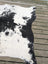 Hello6 93 x 82 large cowhide rug with black and white natural irregular patches showcasing unique characteristics