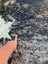 Hellow5 88 x 81 large cowhide rug in black and white with unique characteristics and rustic charm