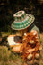 Green and white plaid sun hat with pleated brim and bow from henry the highland cow collection
