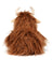 A plush henry the highland cow toy with long shaggy brown fur and light beige horns perfect for cuddling