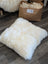 Fluffy cream merino sheepskin pillow stuffed with Canadian sheep’s wool