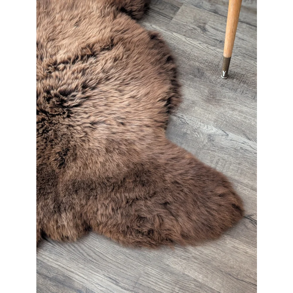 A gorgeous extra large natural brown british sheepskin rug by angus oliver perfect for cozy sheepskin rugs in canada