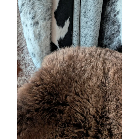 A plush brown extra large british sheepskin rug with soft dense fur by angus oliver ideal for sheepskin rugs canada