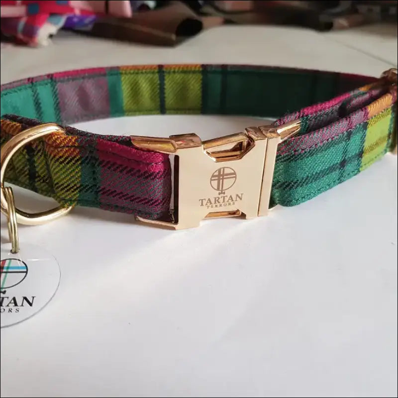 Large Tartan Dog Collar,Macmillan tartan