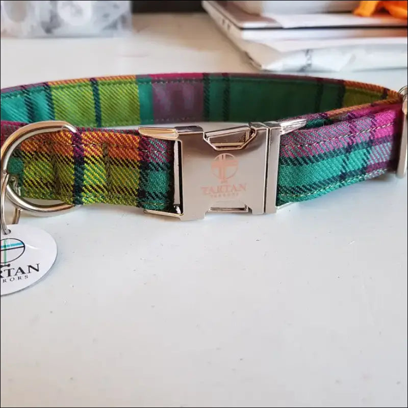 Large Tartan Dog Collar,Macmillan tartan