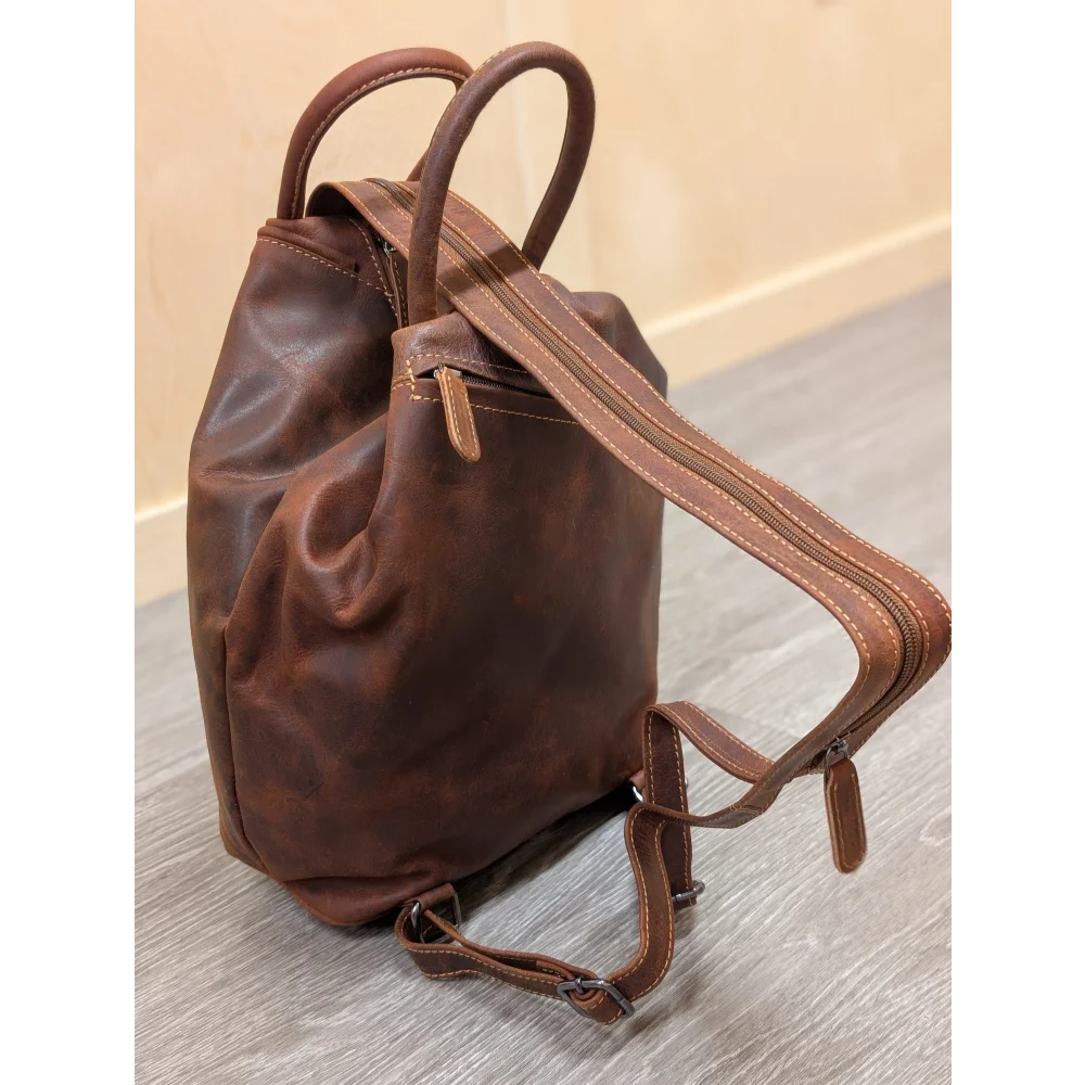 Brown leather shoulder bag GW006B best seller with dual handles