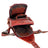 Red wax pull-up leather crossbody bag Ajax - back view