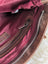 Mojave tassel bag in hunter leather with burgundy velvet lining