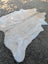 Longhairbeige#98 extra large cowhide rug with soft fluffy texture and unique rustic charm and irregular edges